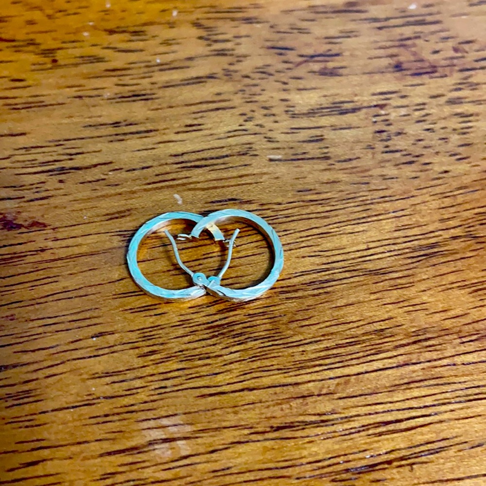 Small gold loop earrings